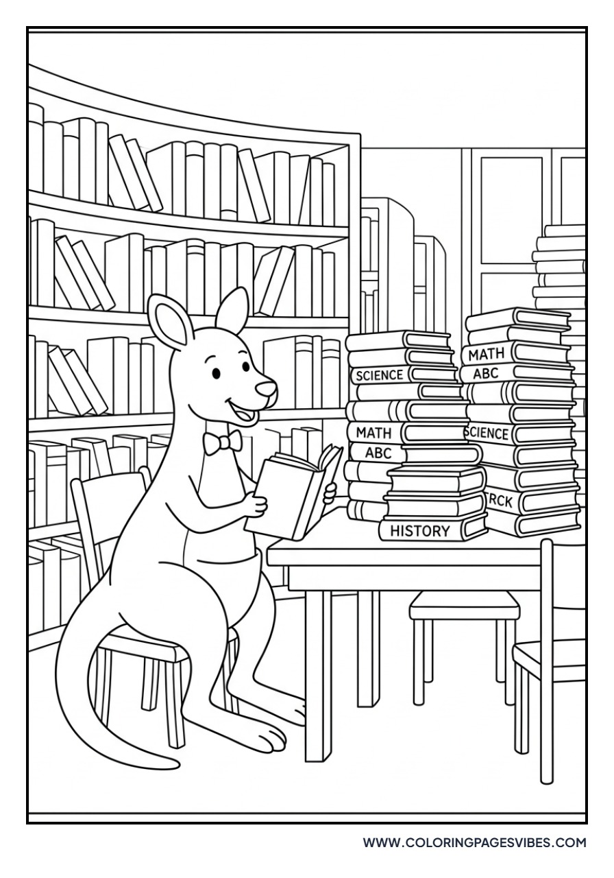 Kangaroo at the Library