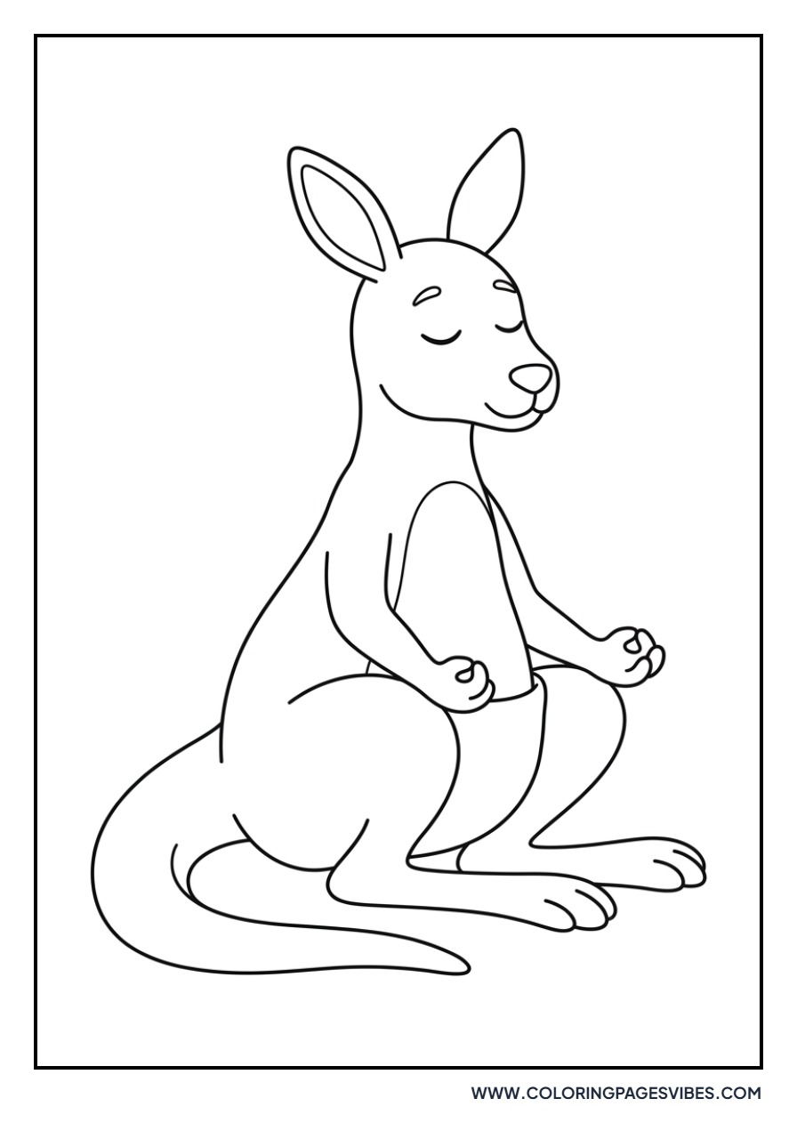 Kangaroo Doing Yoga