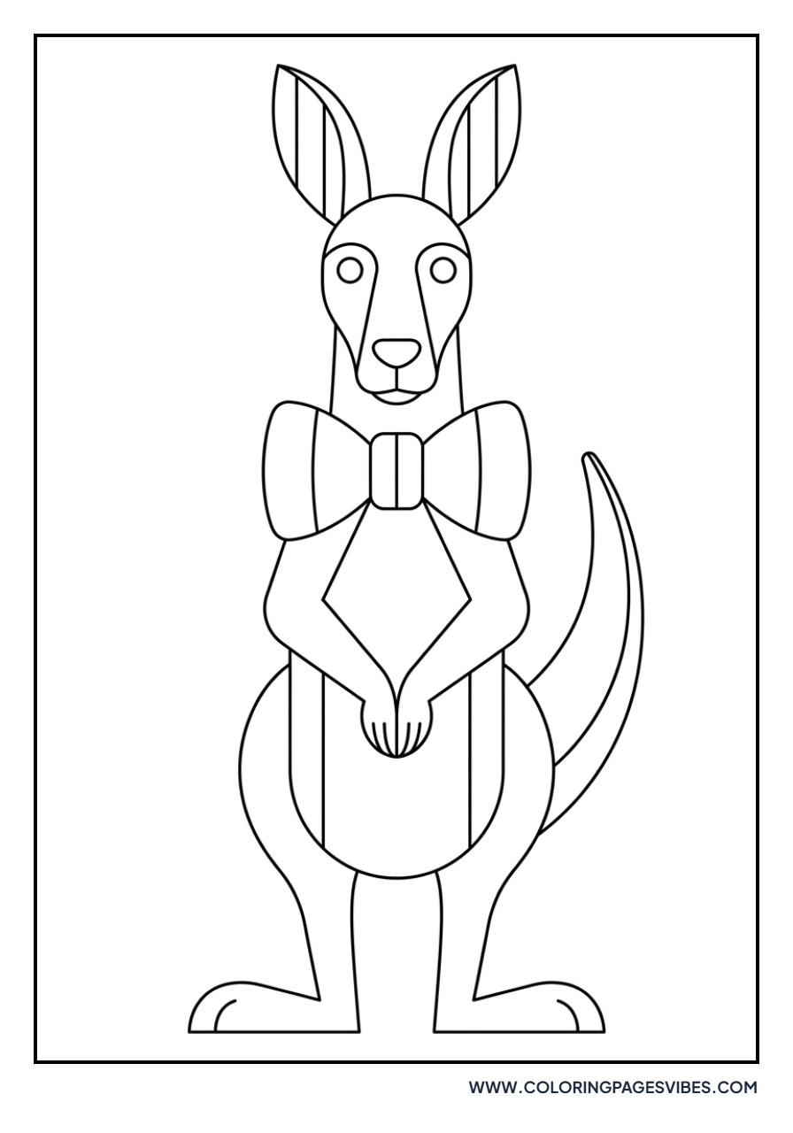 Kangaroo Wearing a Bowtie