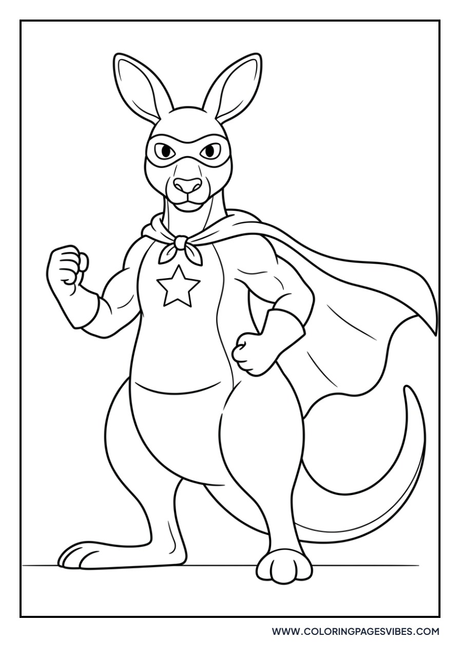 Kangaroo Wearing a Cape