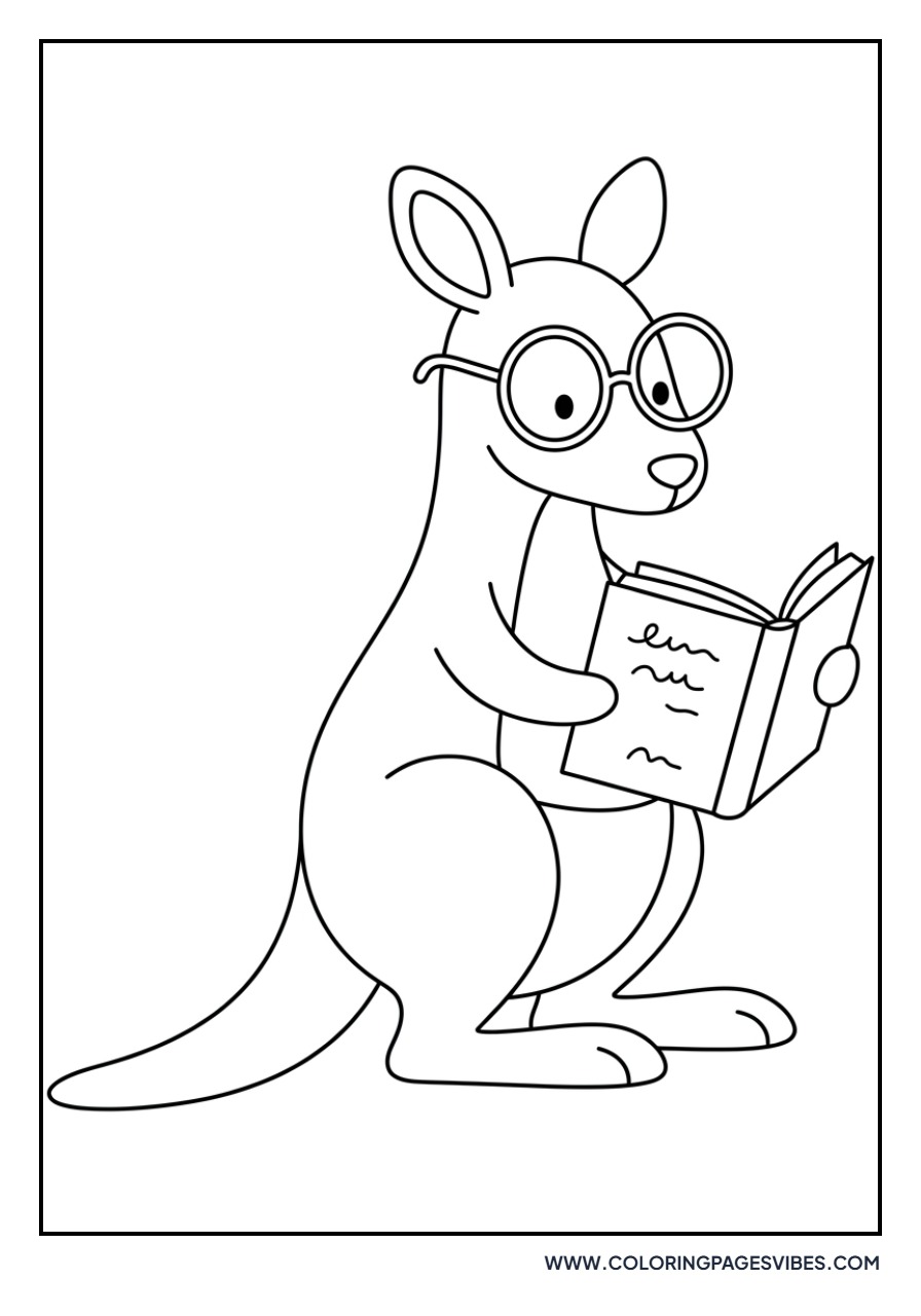 Kangaroo Wearing Glasses