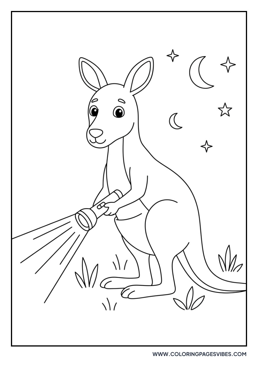 Kangaroo with a Flashlight
