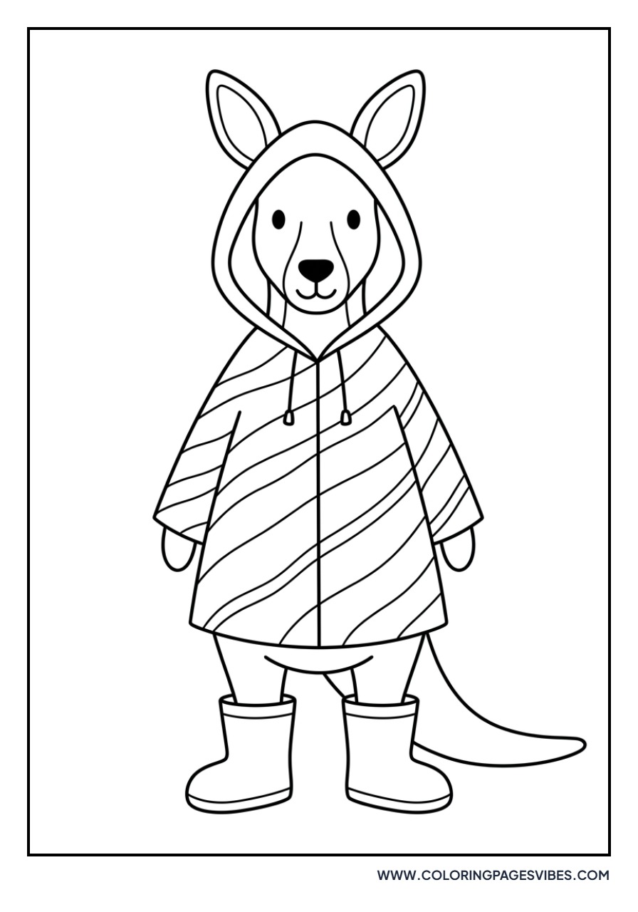 Kangaroo with a Raincoat