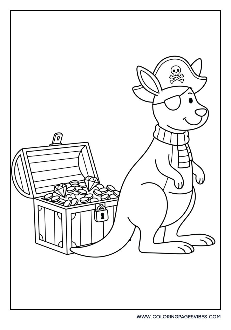 Kangaroo with a Treasure Chest