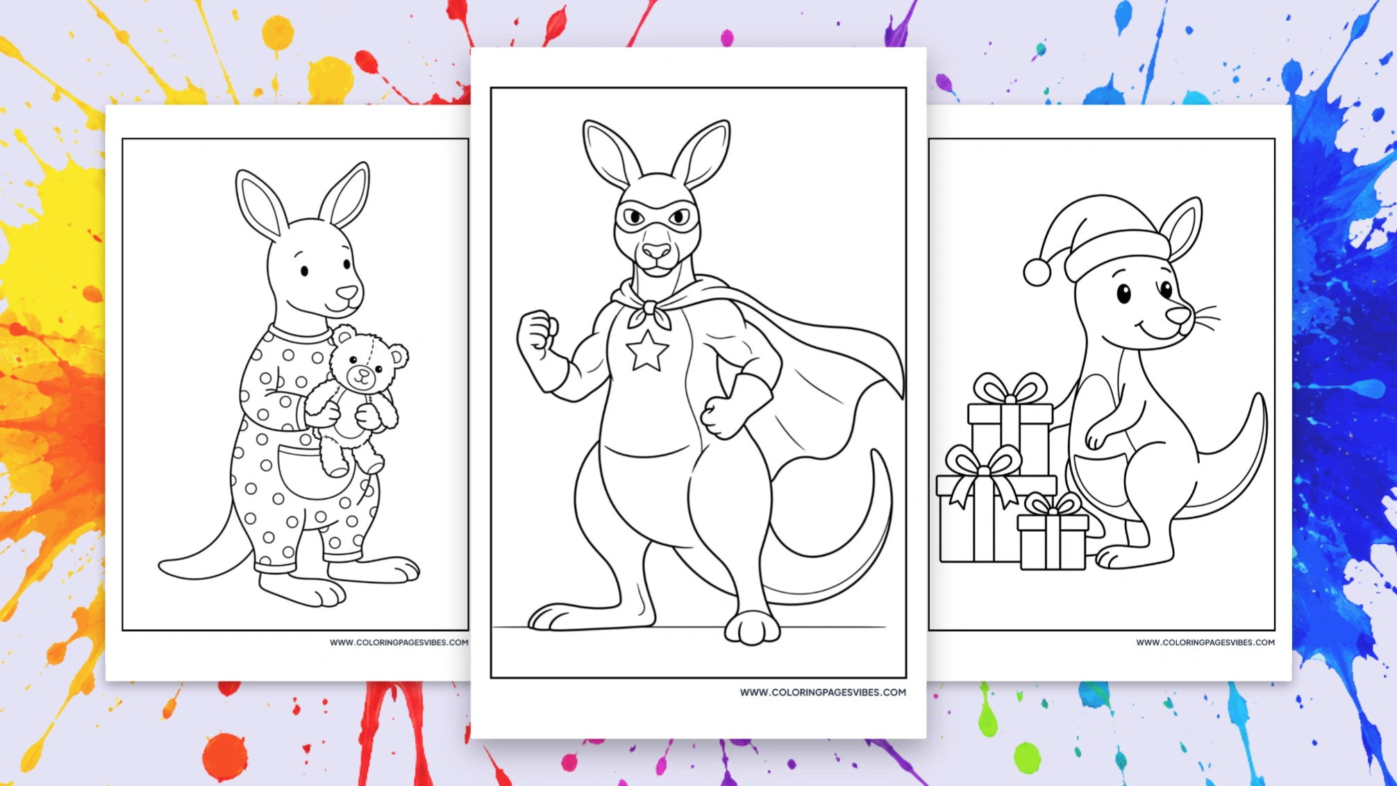 80+ Kangaroo Coloring Pages: Free & Printable (PDF)