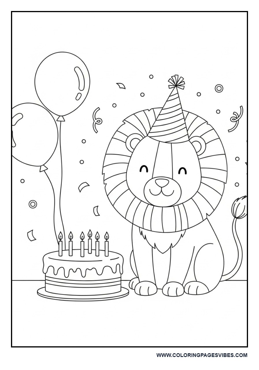 Birthday Party Lion