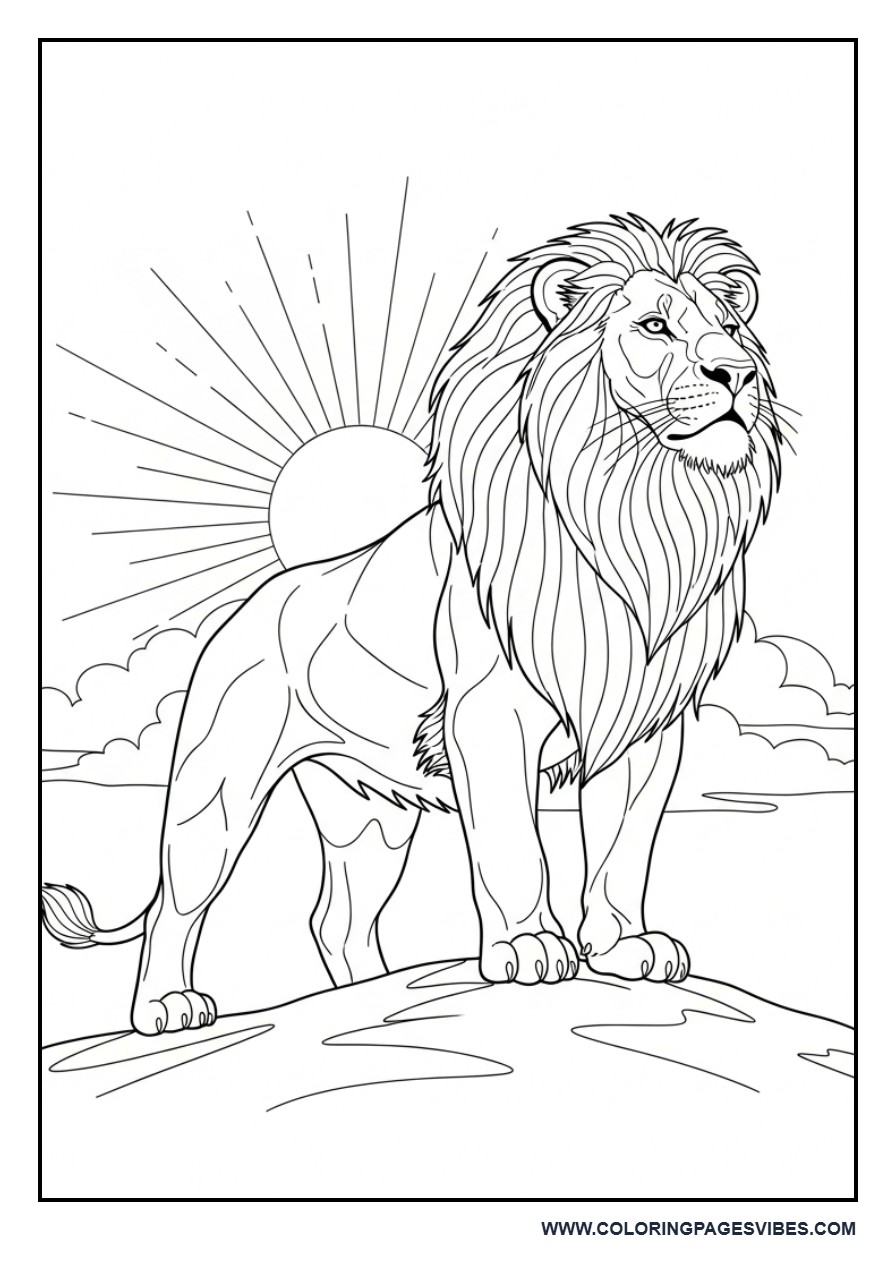 Hero Lion Standing Proud