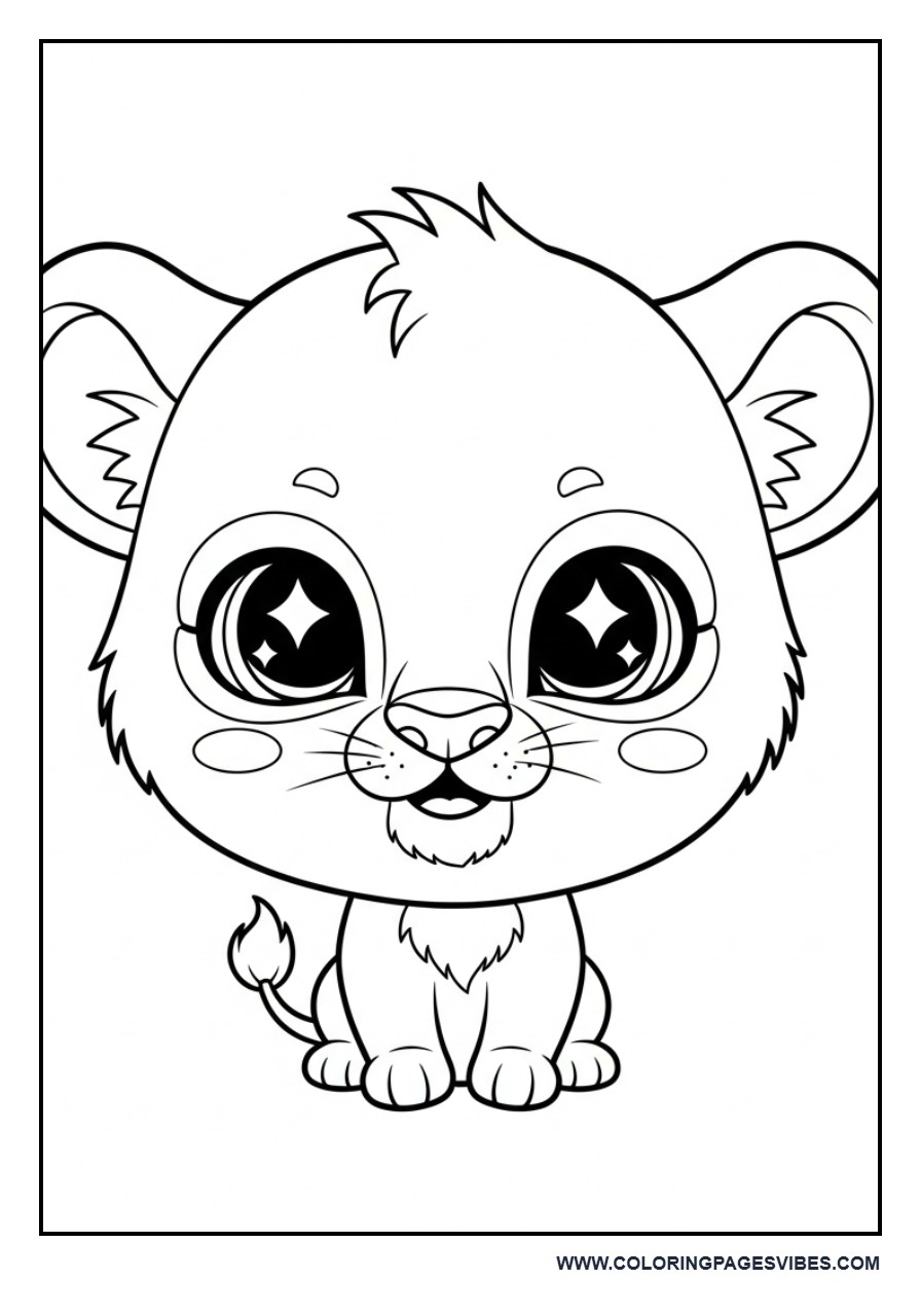 Kawaii Lion Cub