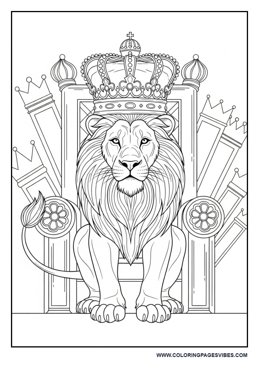 King Lion with Crown