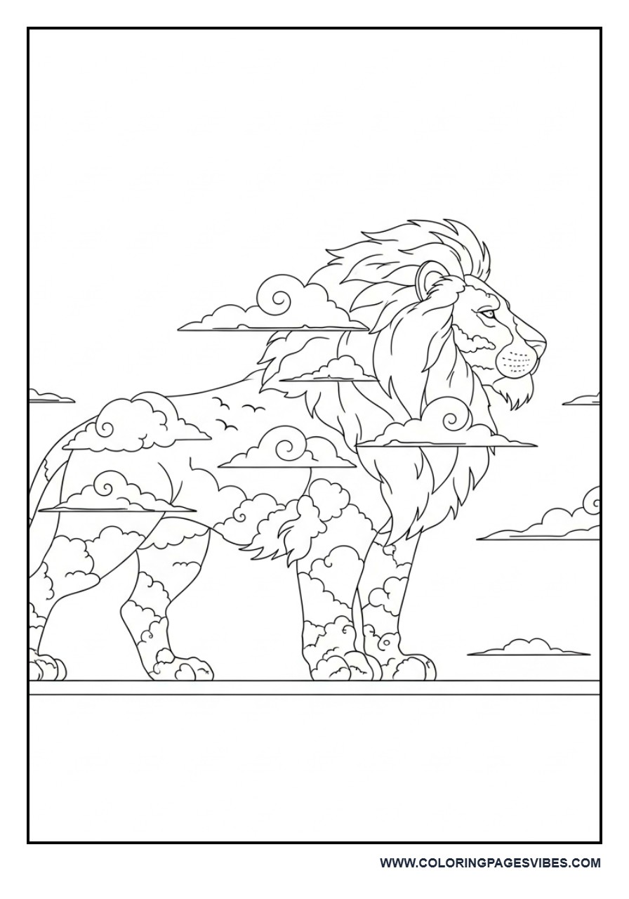Lion Made of Clouds