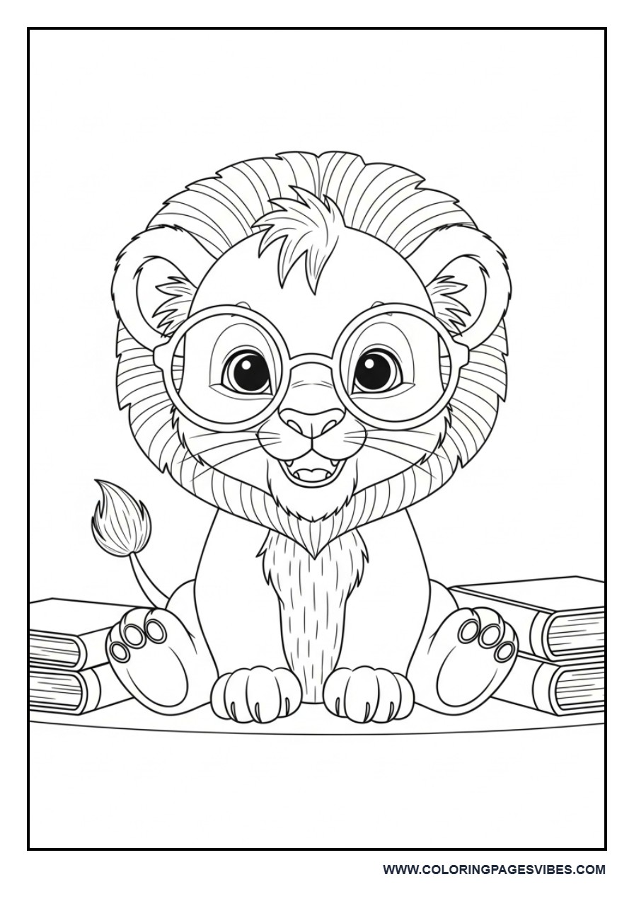 Lion Wearing Glasses