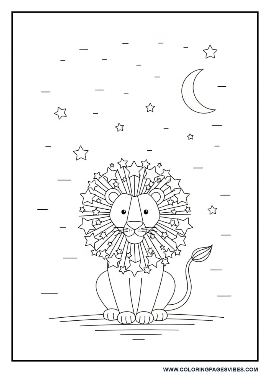 Lion with Star Mane