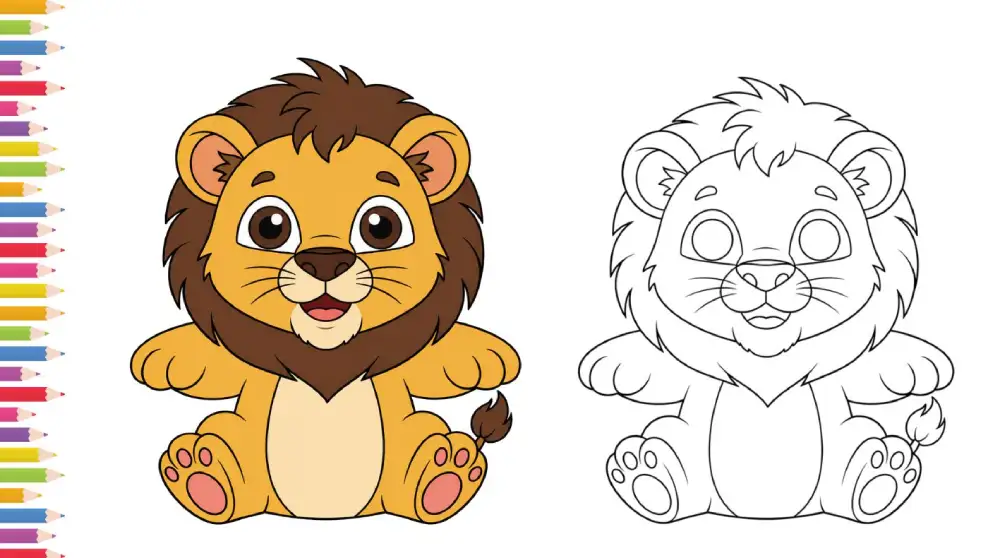 100+ Free Printable Lion Coloring Pages for Kids (Cute & Realistic)