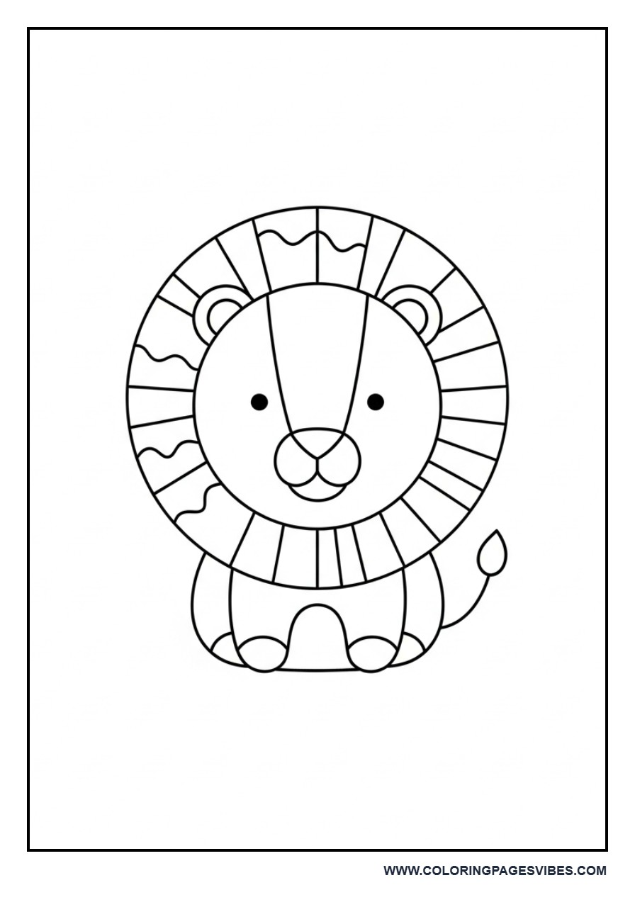 Minimal Lion Outline