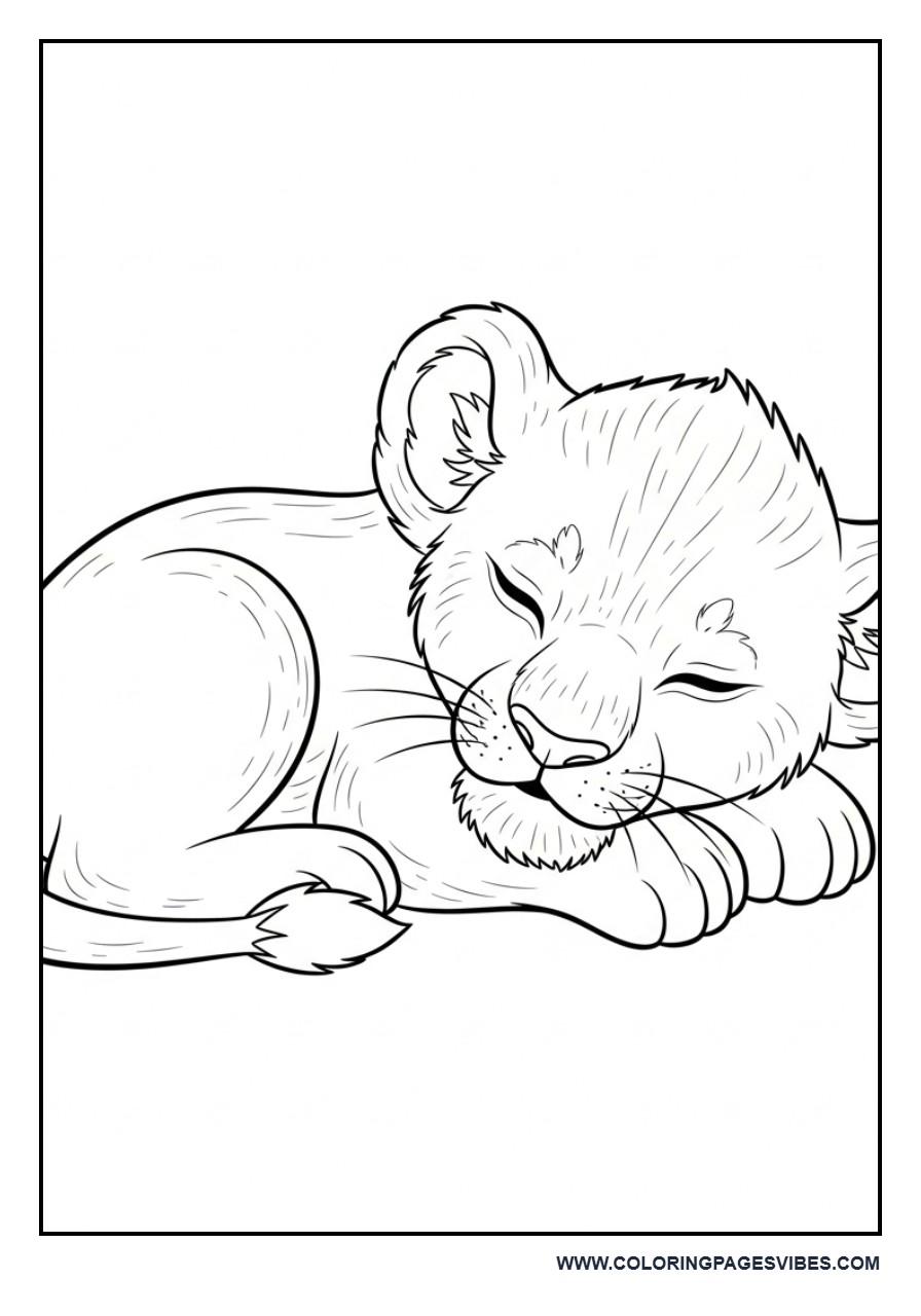 Sleeping Lion Cub