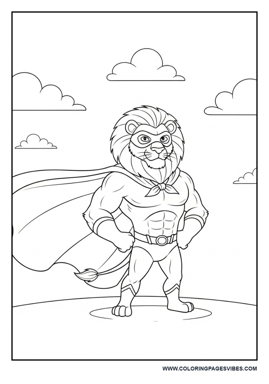Superhero Lion