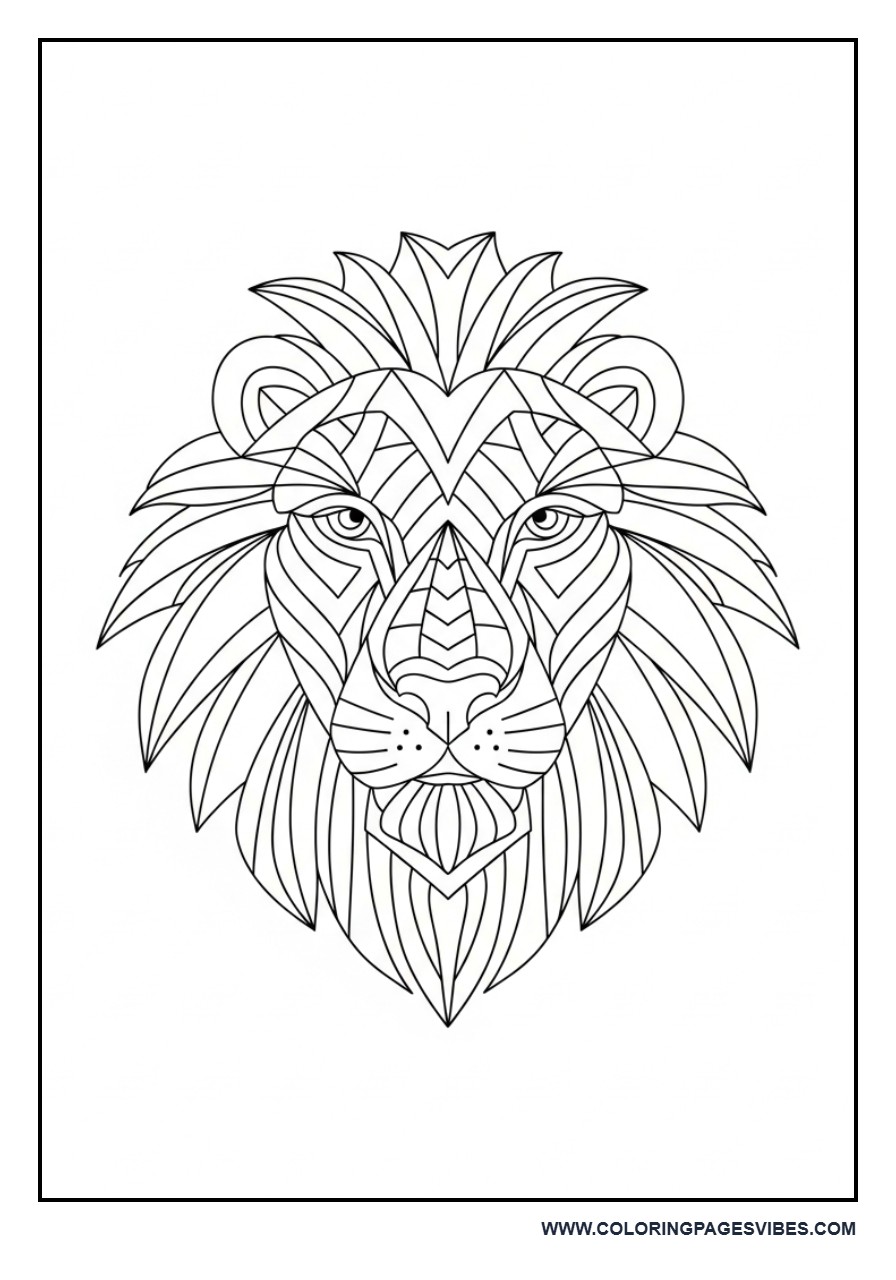 Tribal Style Pattern Lion