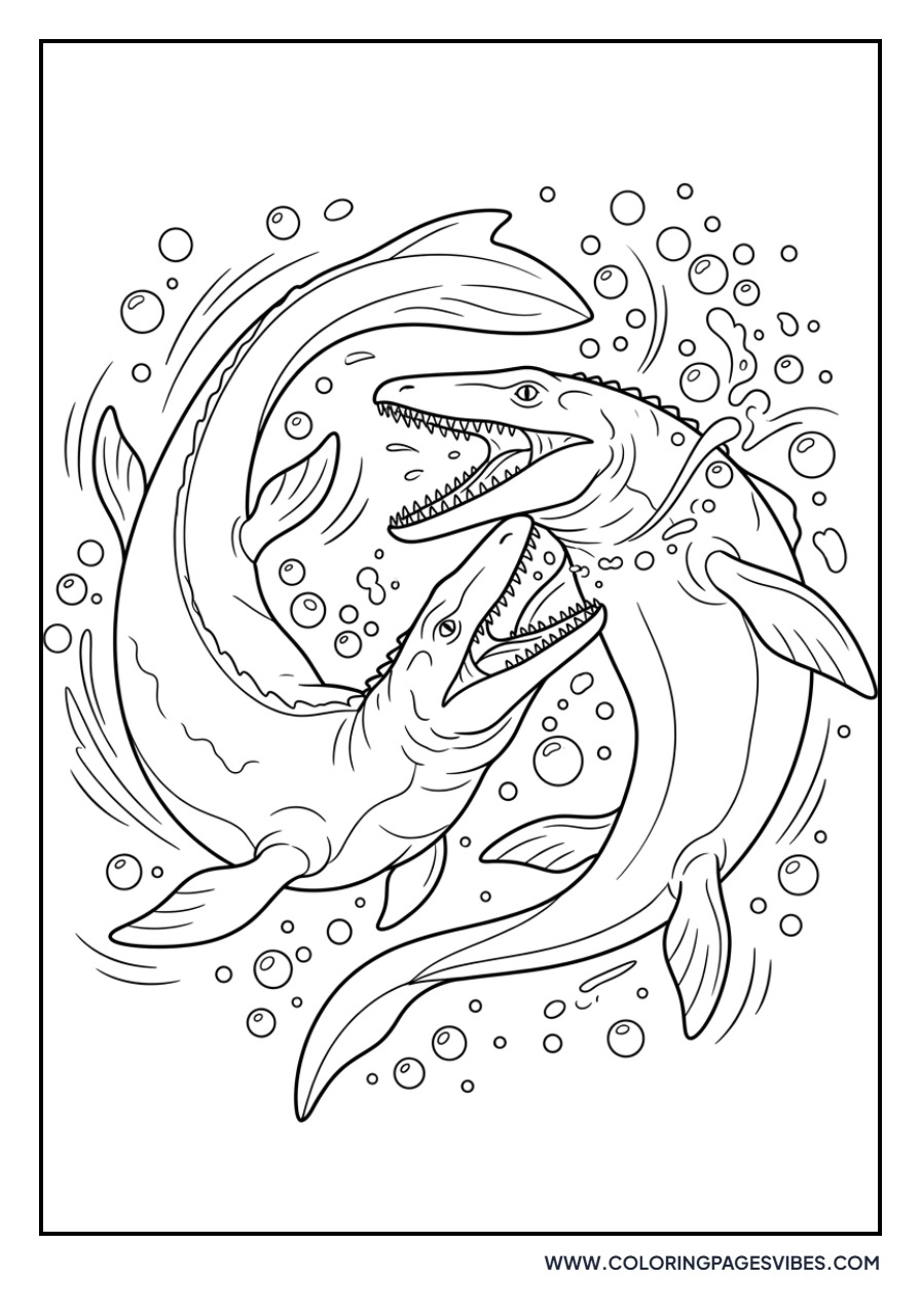 Angry Mosasaurus Battle