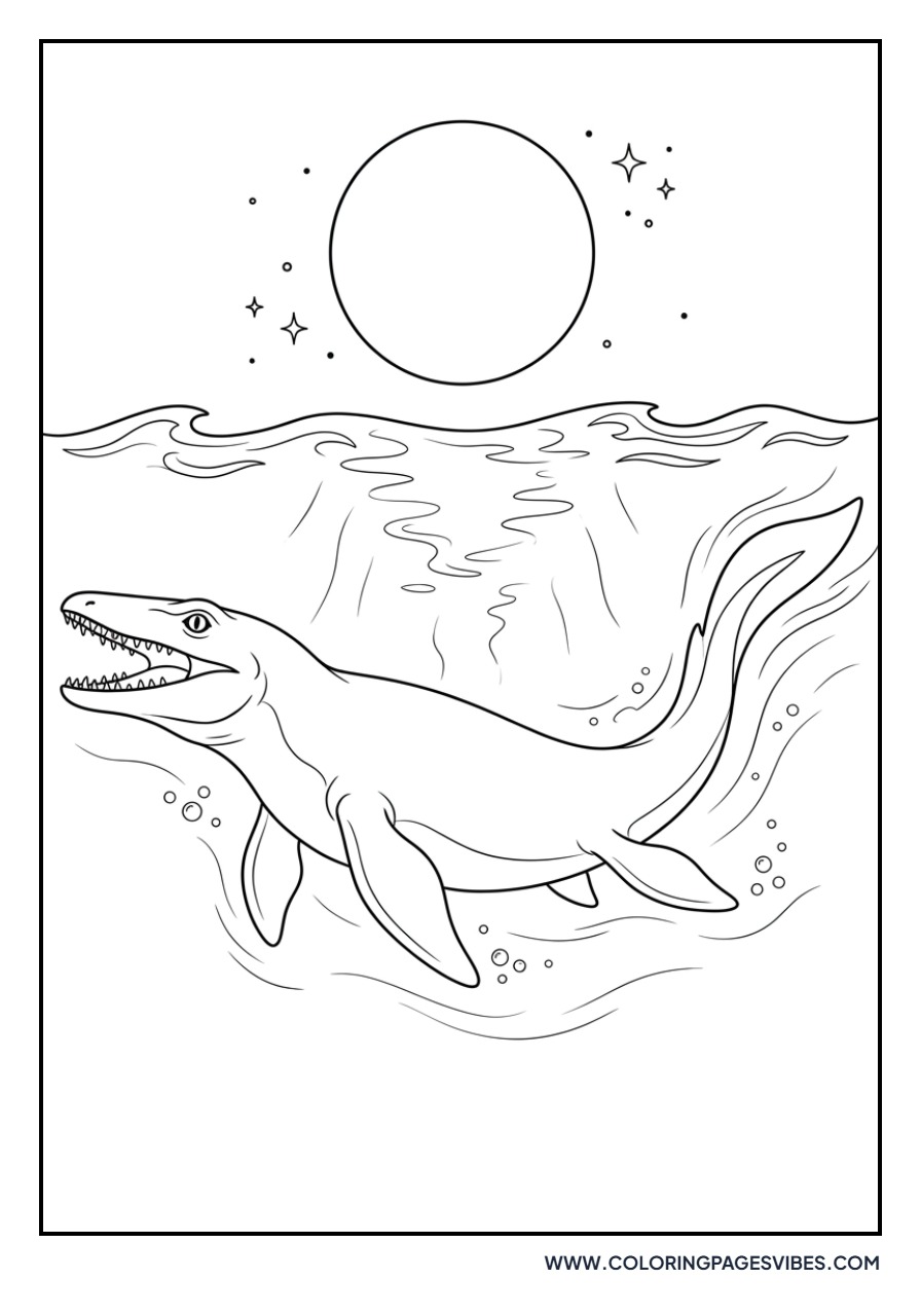 Mosasaurus at Night