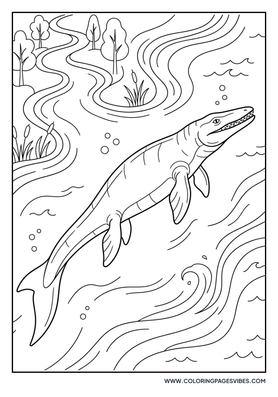 Mosasaurus at River Mouth