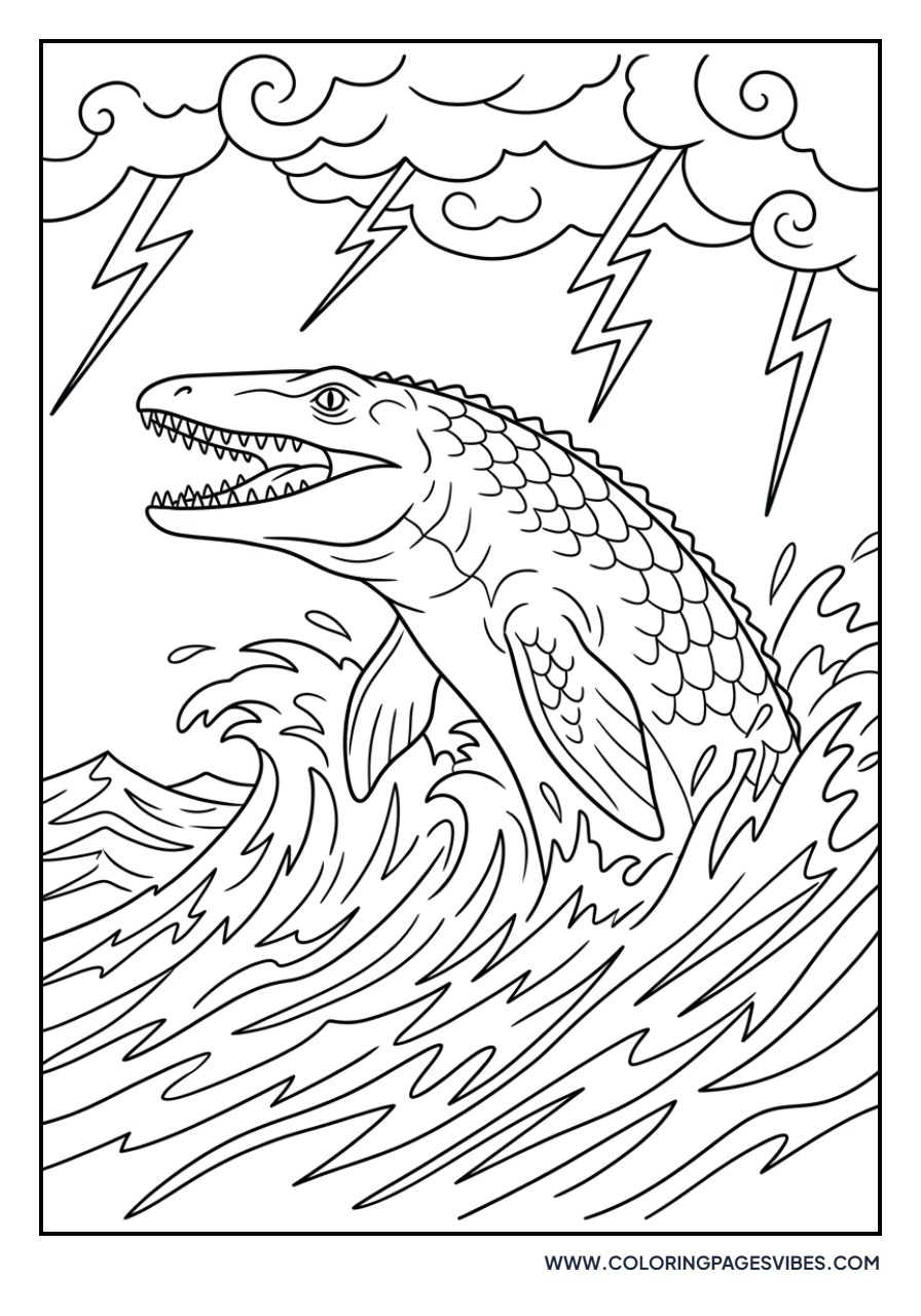 Mosasaurus in the Storm