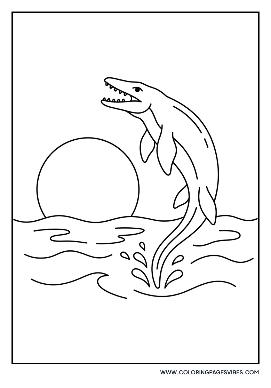 Mosasaurus Sunset Jump