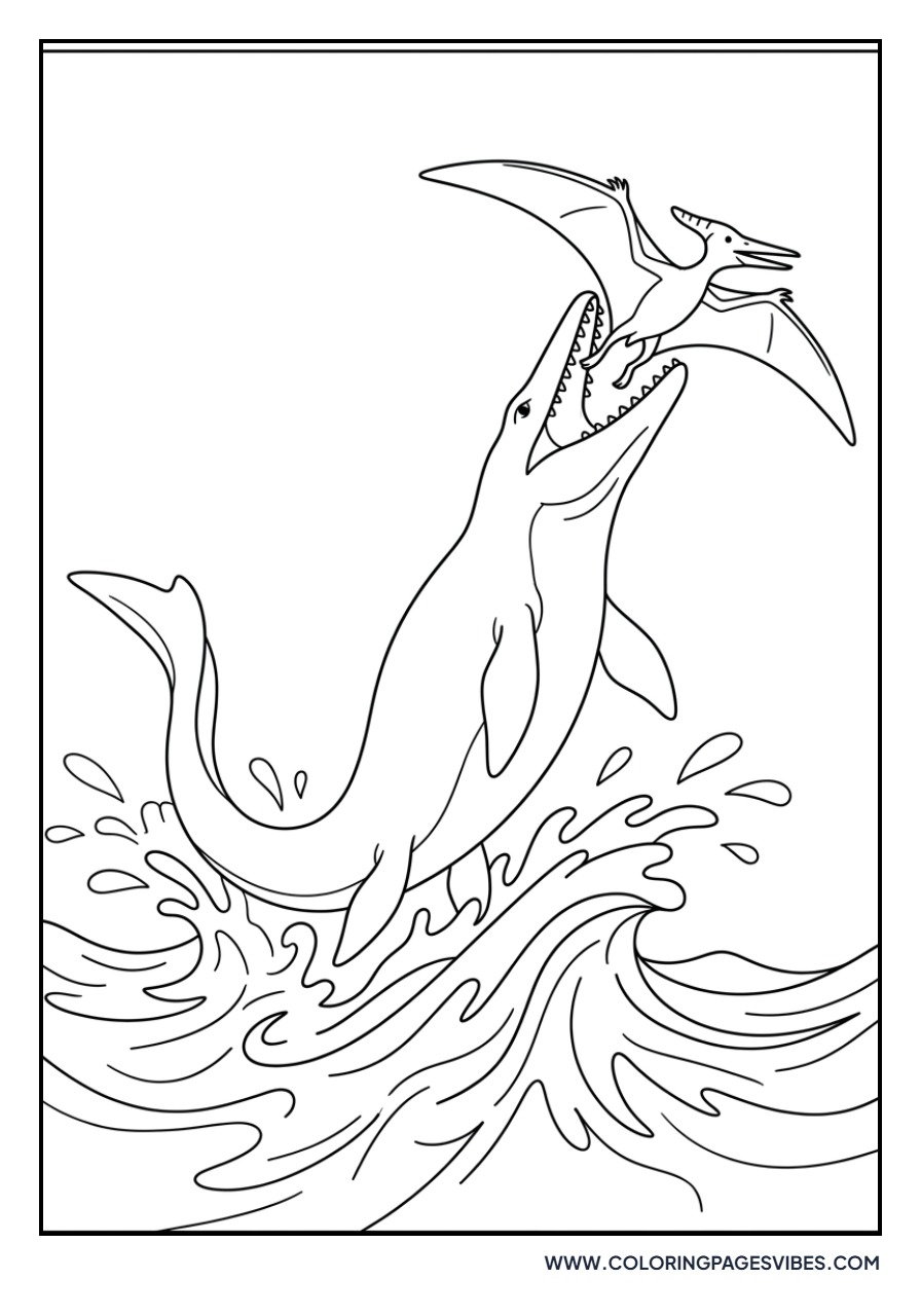 Mosasaurus vs Pterosaur