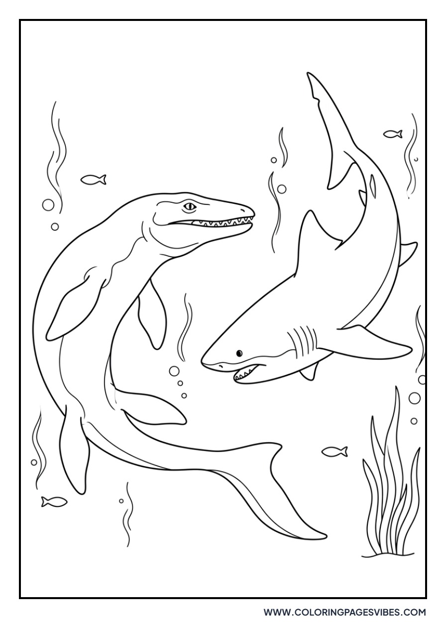 Mosasaurus vs Shark