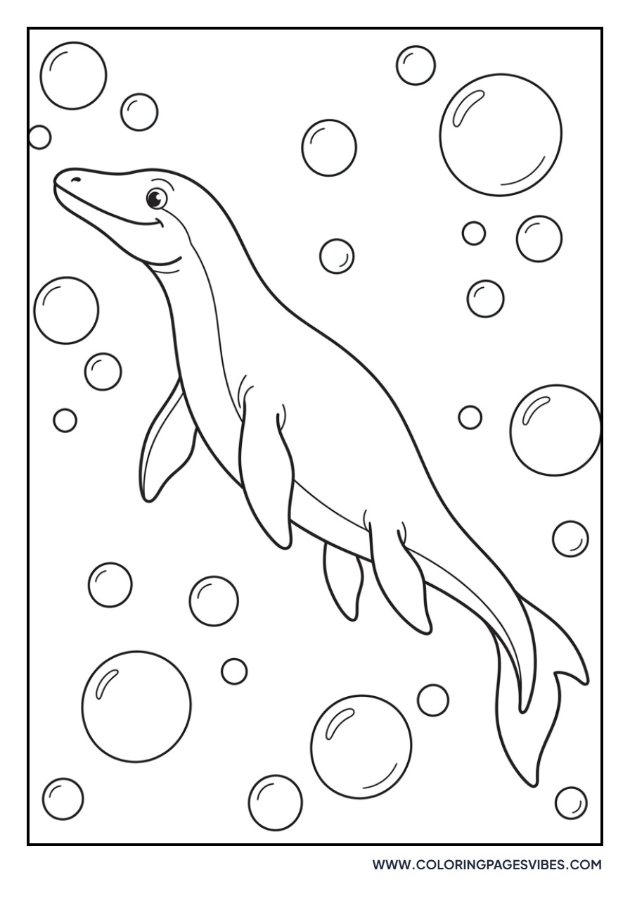 Mosasaurus with Bubbles