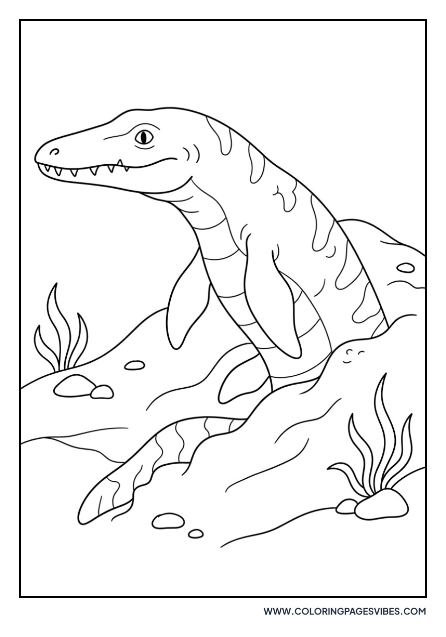 Mosasaurus with Sand