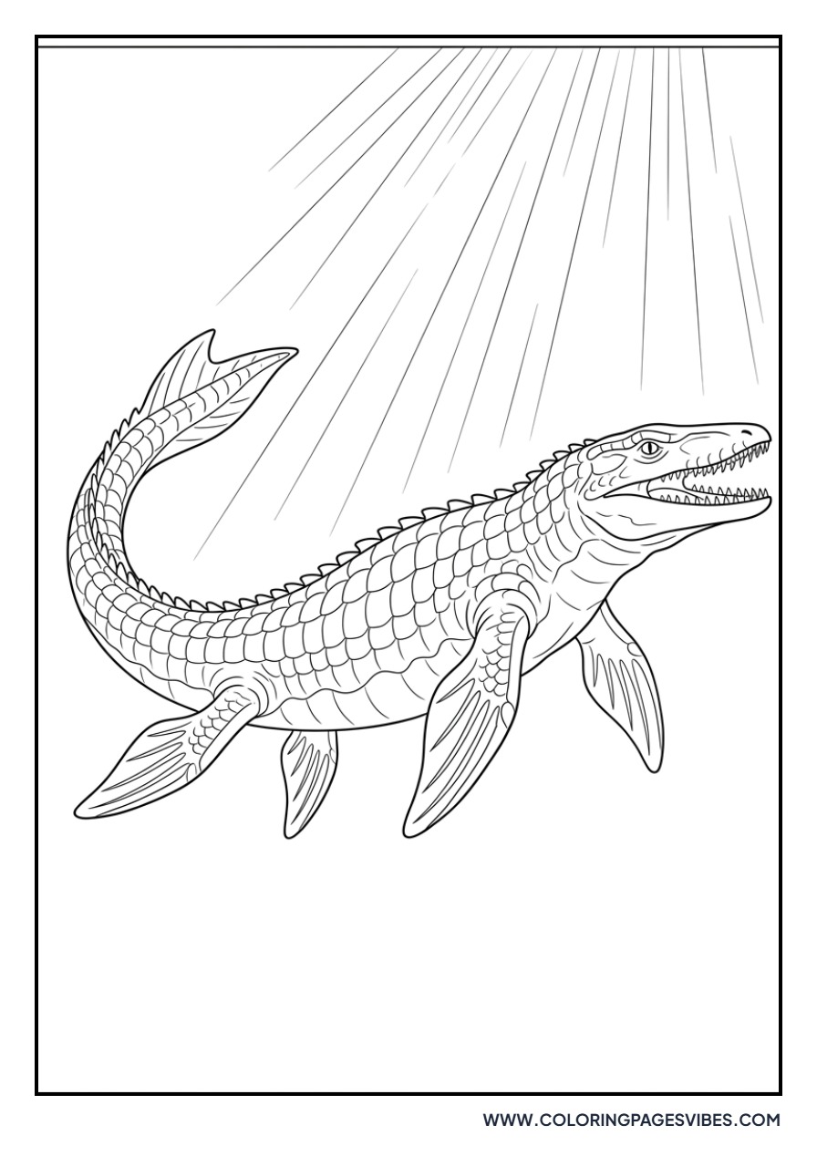 Realistic Mosasaurus Swimming