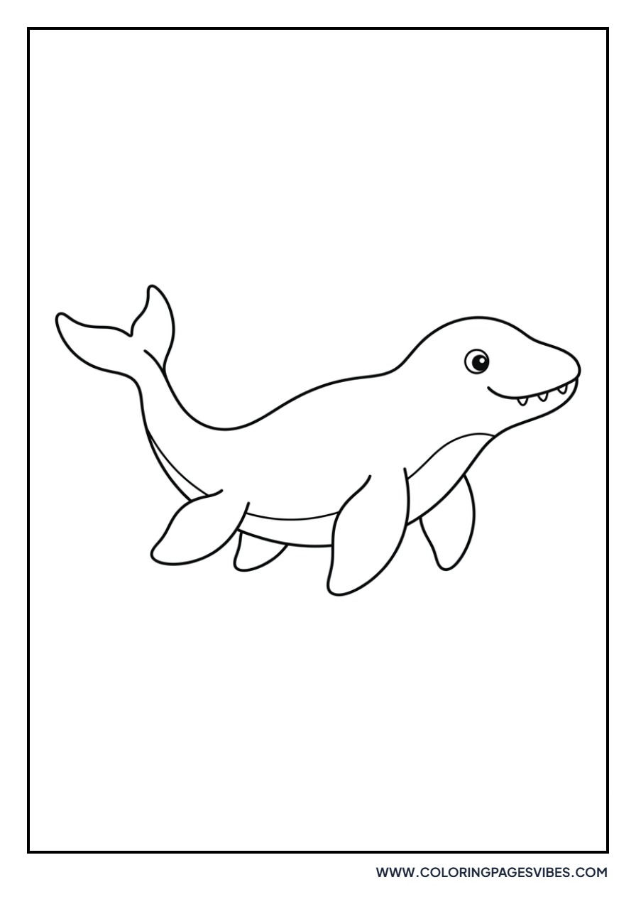 Small Mosasaurus Drawing