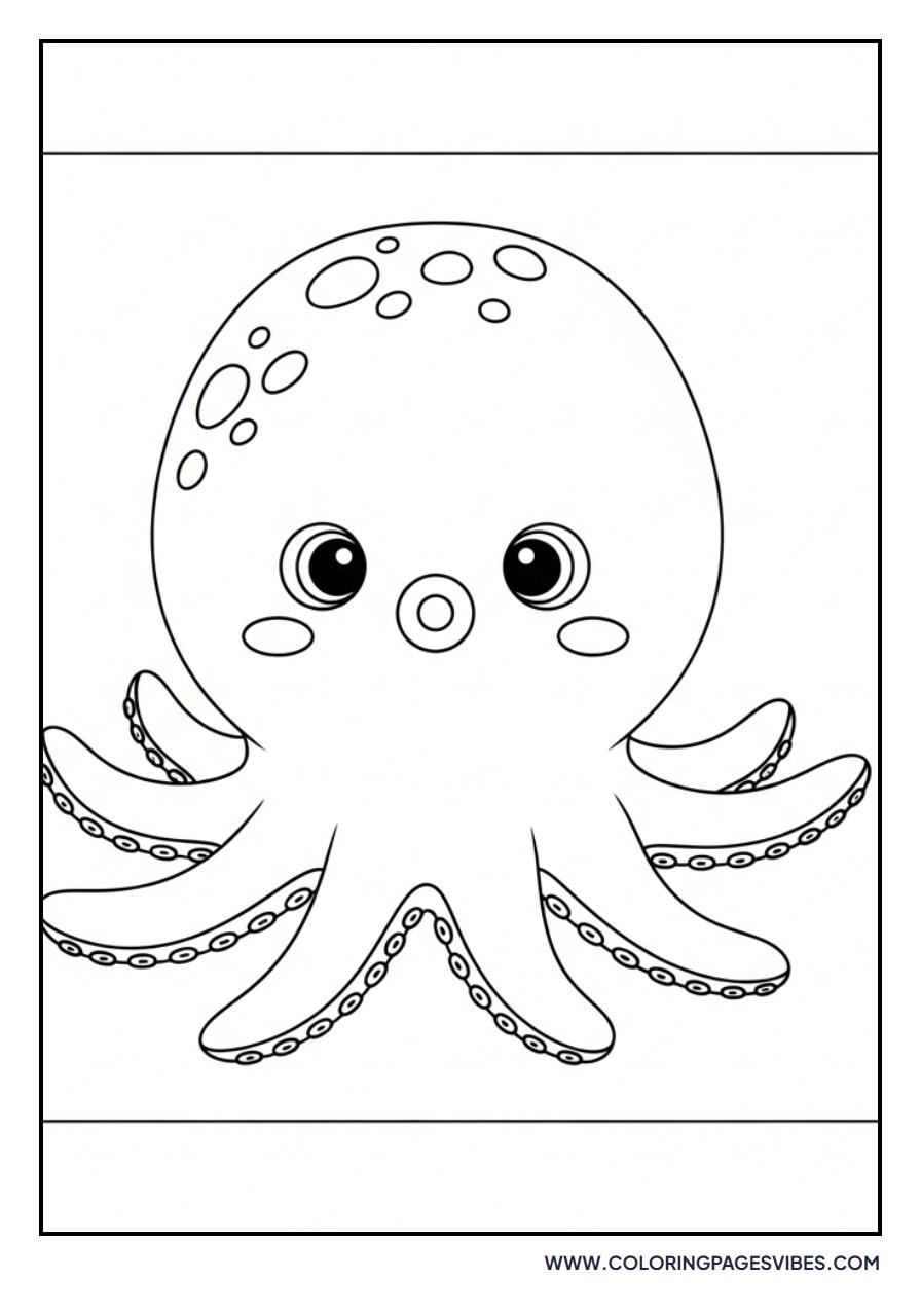 Curious Kawaii Octopus
