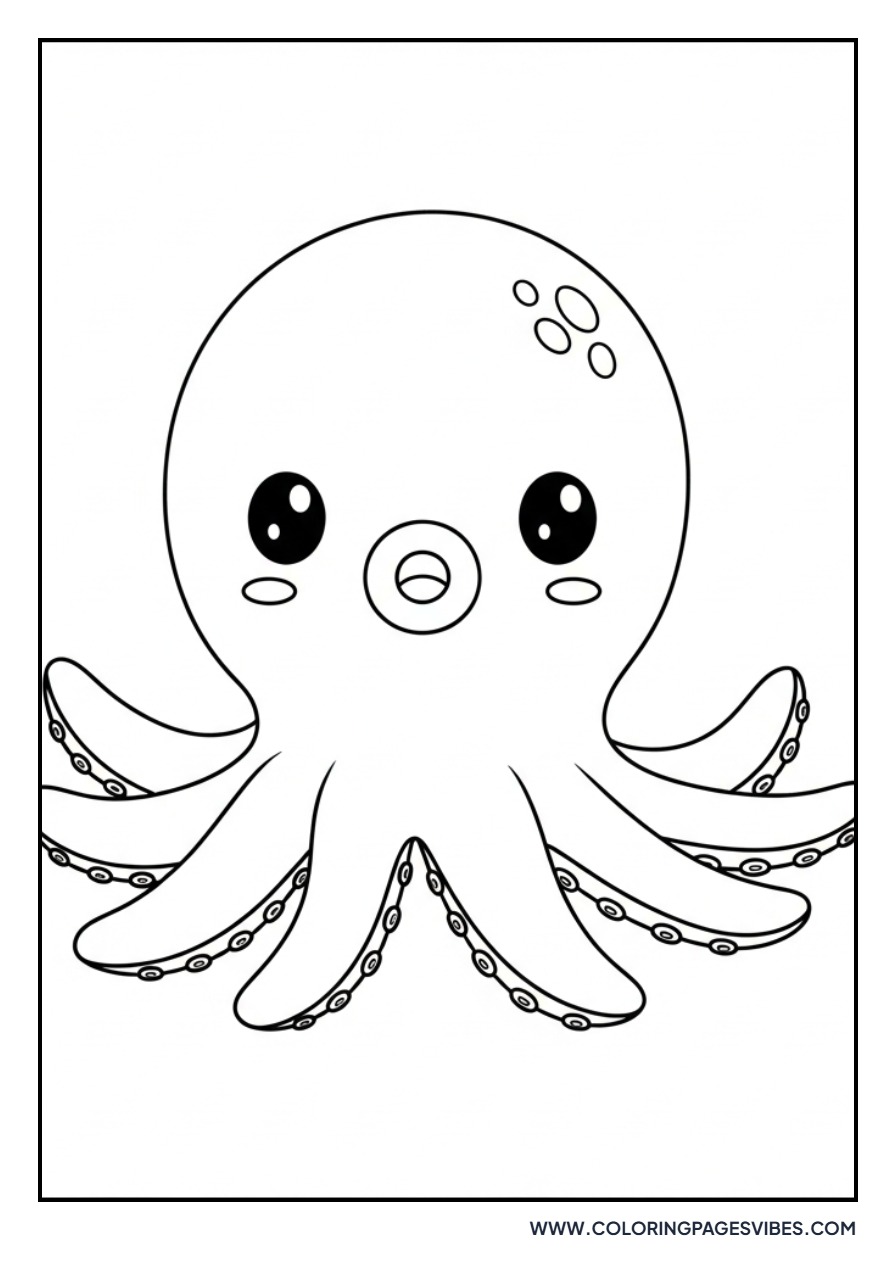 Grinning Kawaii Octopus