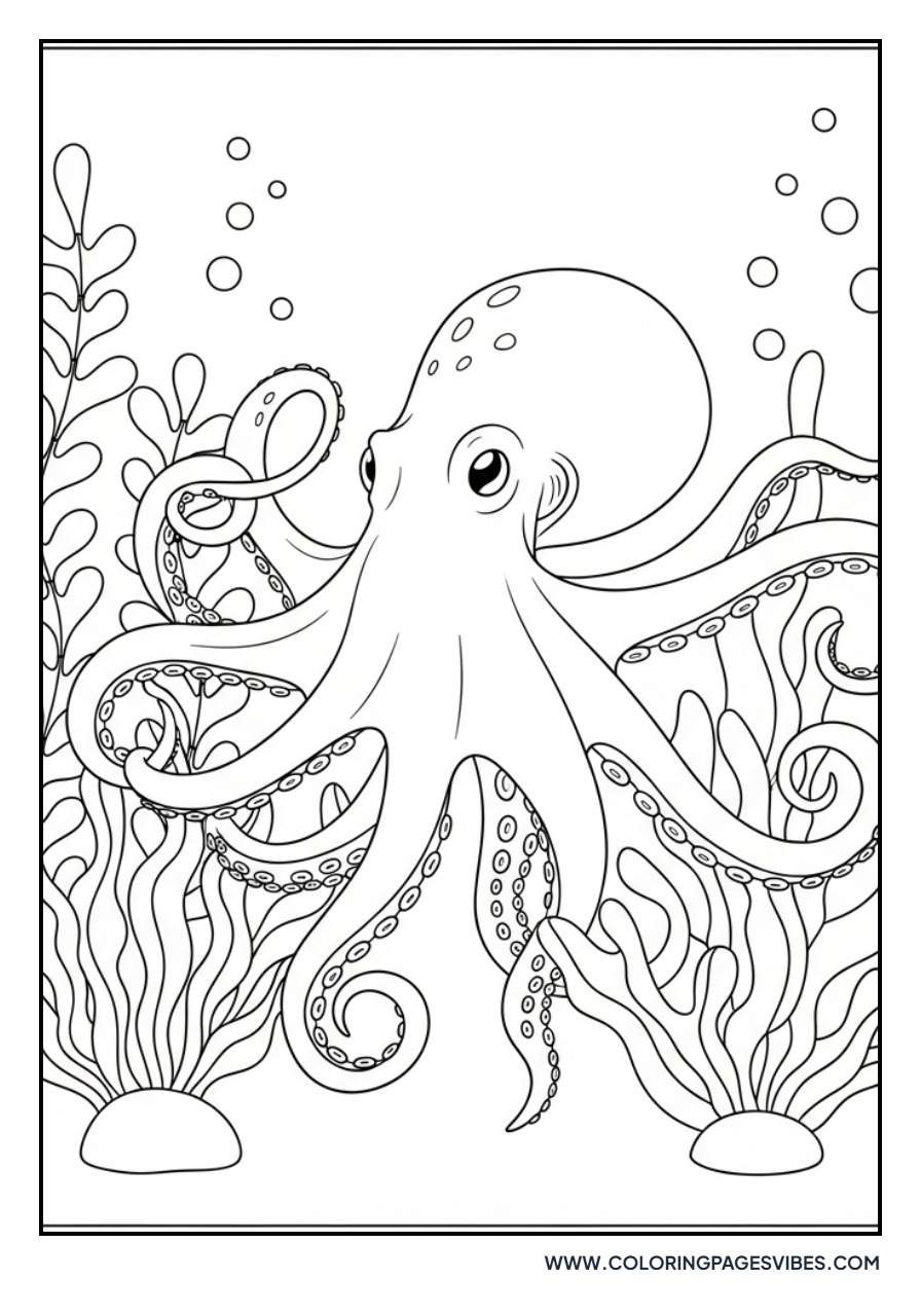 Octopus and Ocean Plant