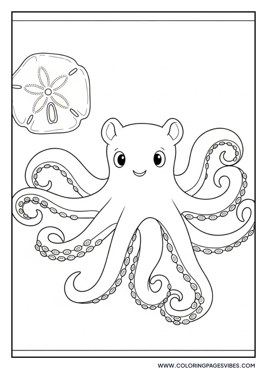 Octopus and Sand Dollar