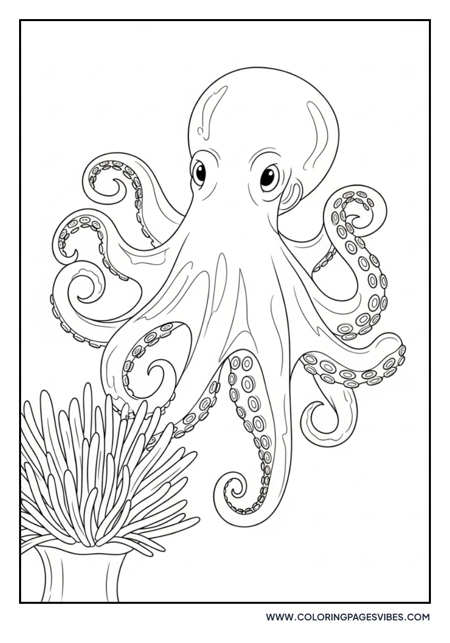 Octopus and Sea Anemone