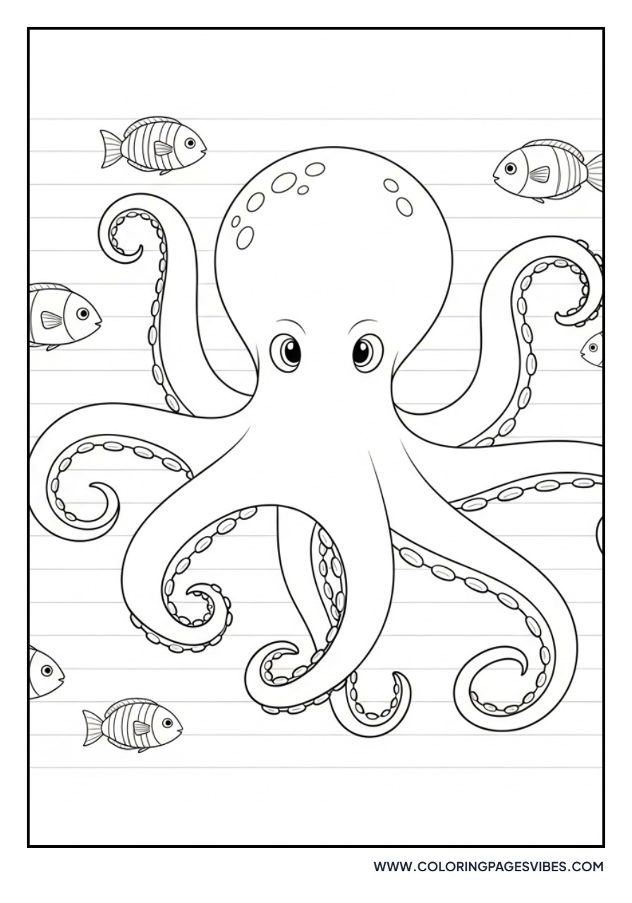 Octopus and Small Fish