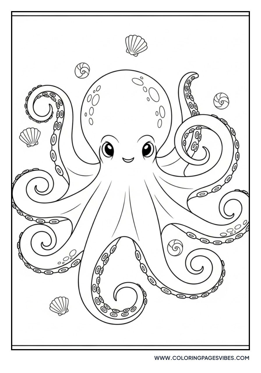 Octopus and Tiny Shells