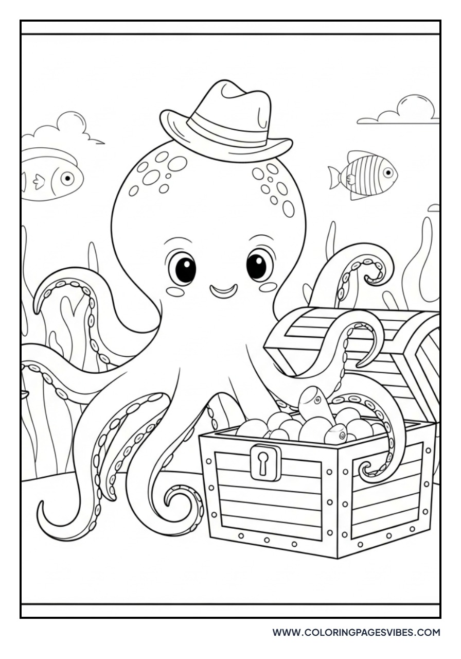 Octopus and Treasure Chest