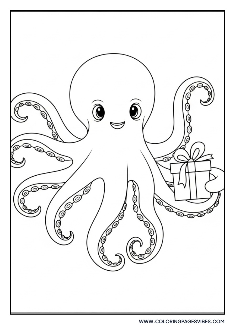 Octopus Holding a Gift
