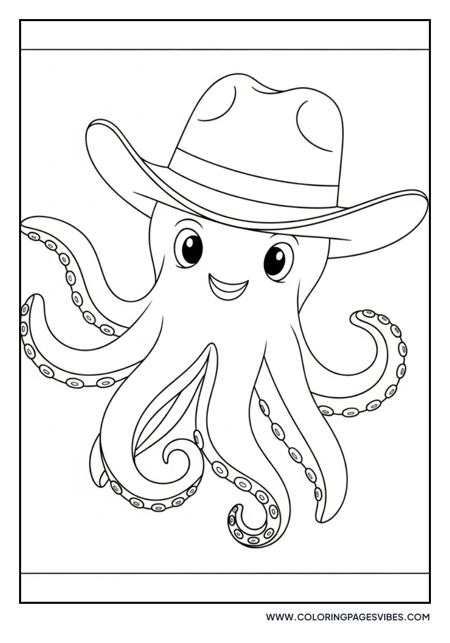 Octopus in Cowboy Hat
