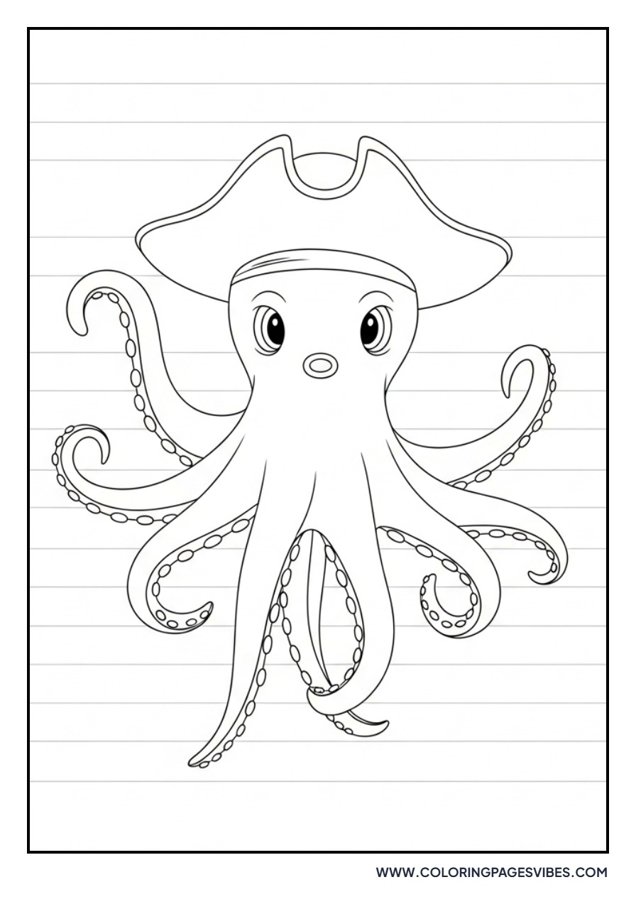 Octopus in Pirate Hat