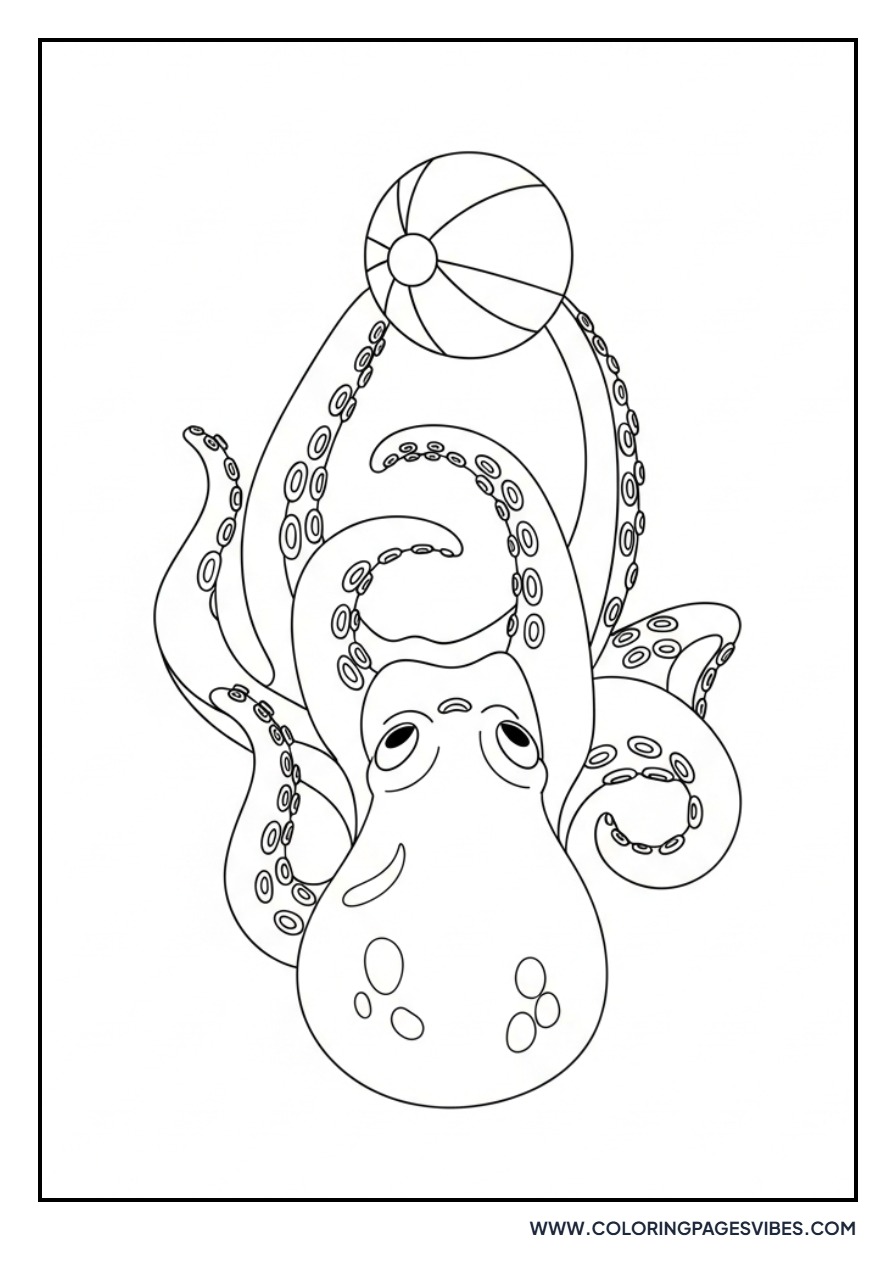 Octopus Playing with Ball