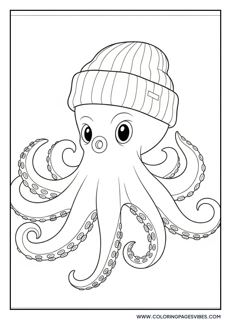 Octopus with Beanie Hat