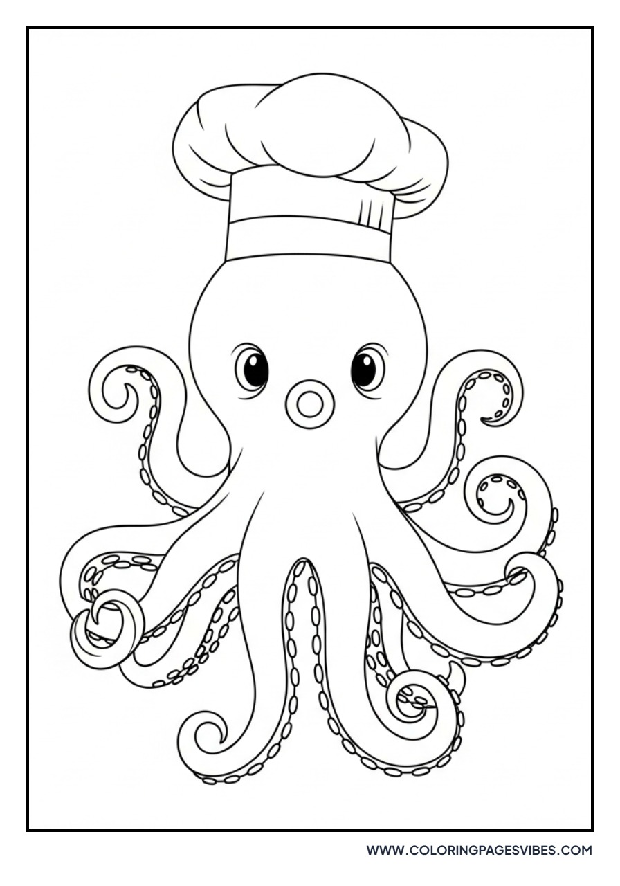 Octopus with Chef Hat