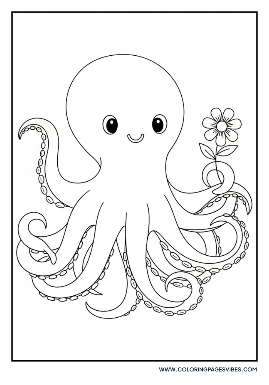 Octopus with Flower