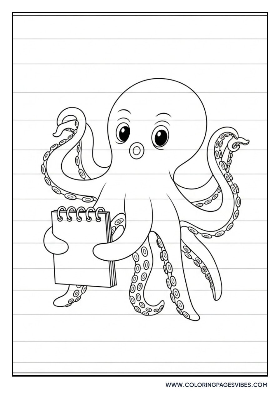 Octopus with Notepad