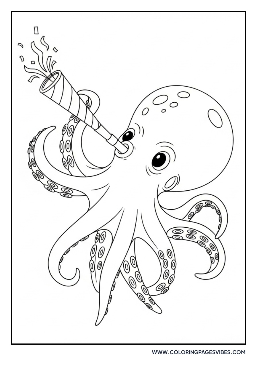 Octopus with Party Horn