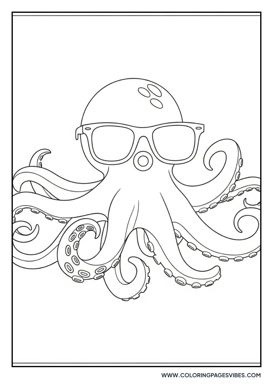 Octopus with Sunglasses